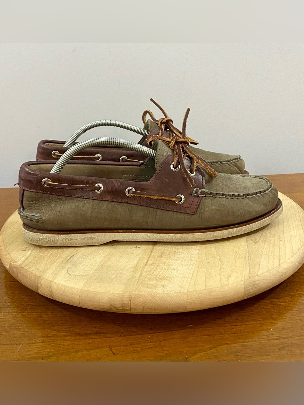 Sperry Gold Cup Mens 10.5 M Original Boat Shoes Two Tone Leather Brown Top-Sider